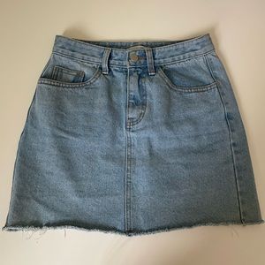 OAK+FORT DENIM SKIRT MEDIUM WASH MIDI LENGTH SIZE SMALL